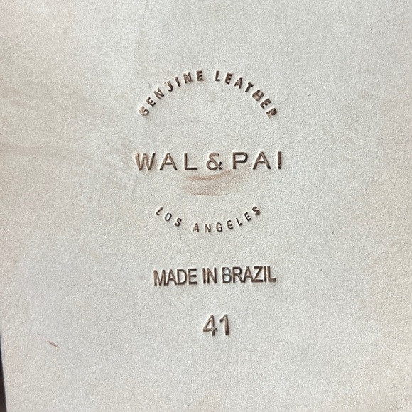 Wal & Pai Stone EU Size 41/10.5 Platform Sandals Tan Leather Suede Boho Earthy - Picture 10 of 13